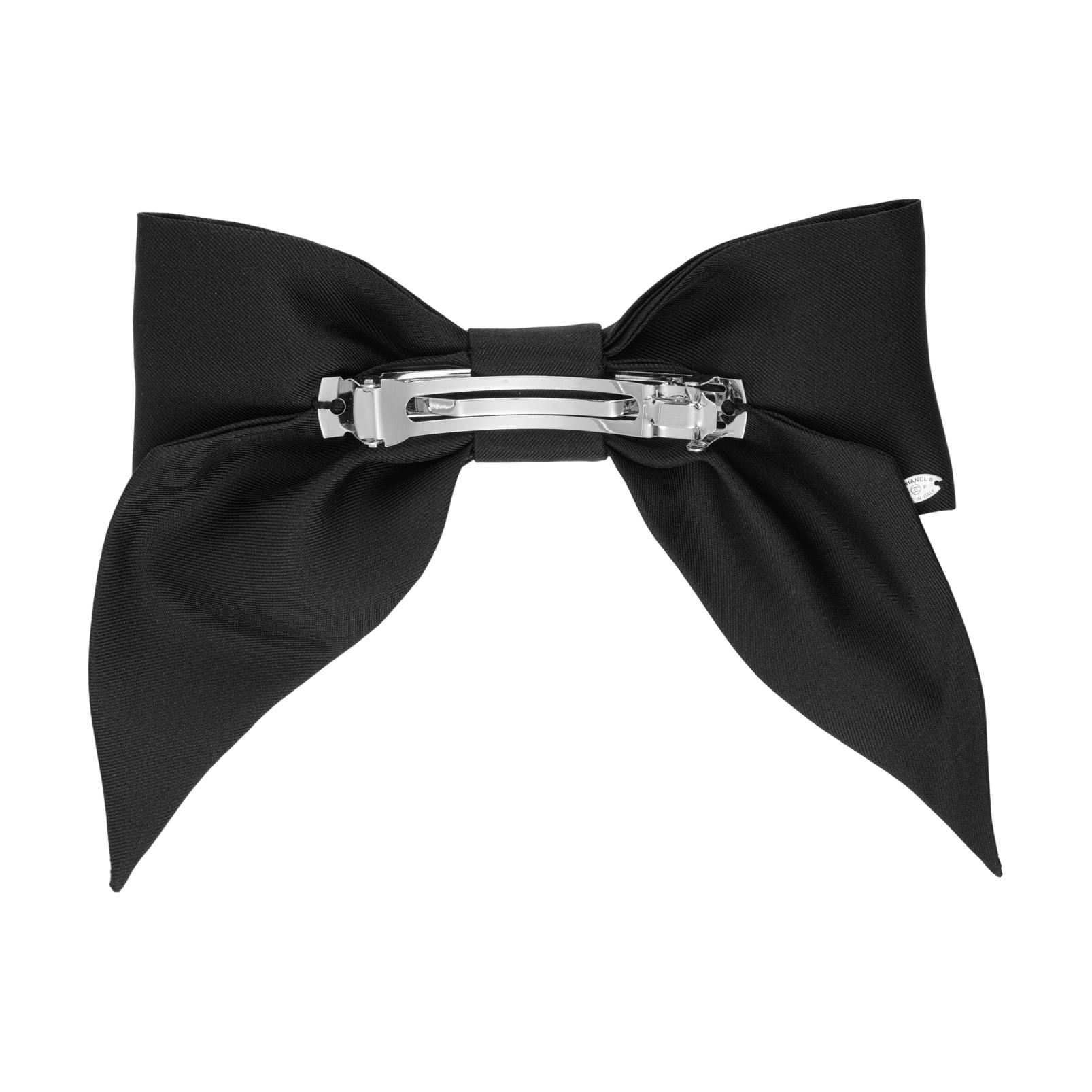 (Women) CHANEL Double C Logo Bow Hair Clip Black -  Spring/Summer 24P Collection AA9854-B15898-NV653 圖 3