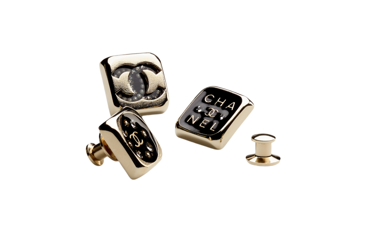 (Women) CHANEL Double C Logo Brooch in Black Gold with Metal, Resin, Rhinestones & Pearls. AB7977-B07766-NH116 圖 3