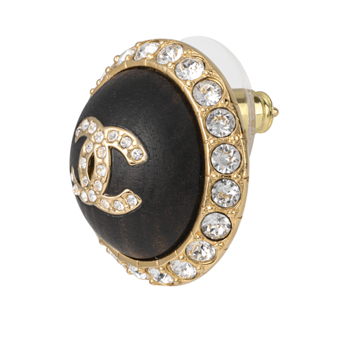 (Women) CHANEL Double C Logo Engraved Metal Earrings for Women - Black ABB123-B13520-NQ038 圖 4