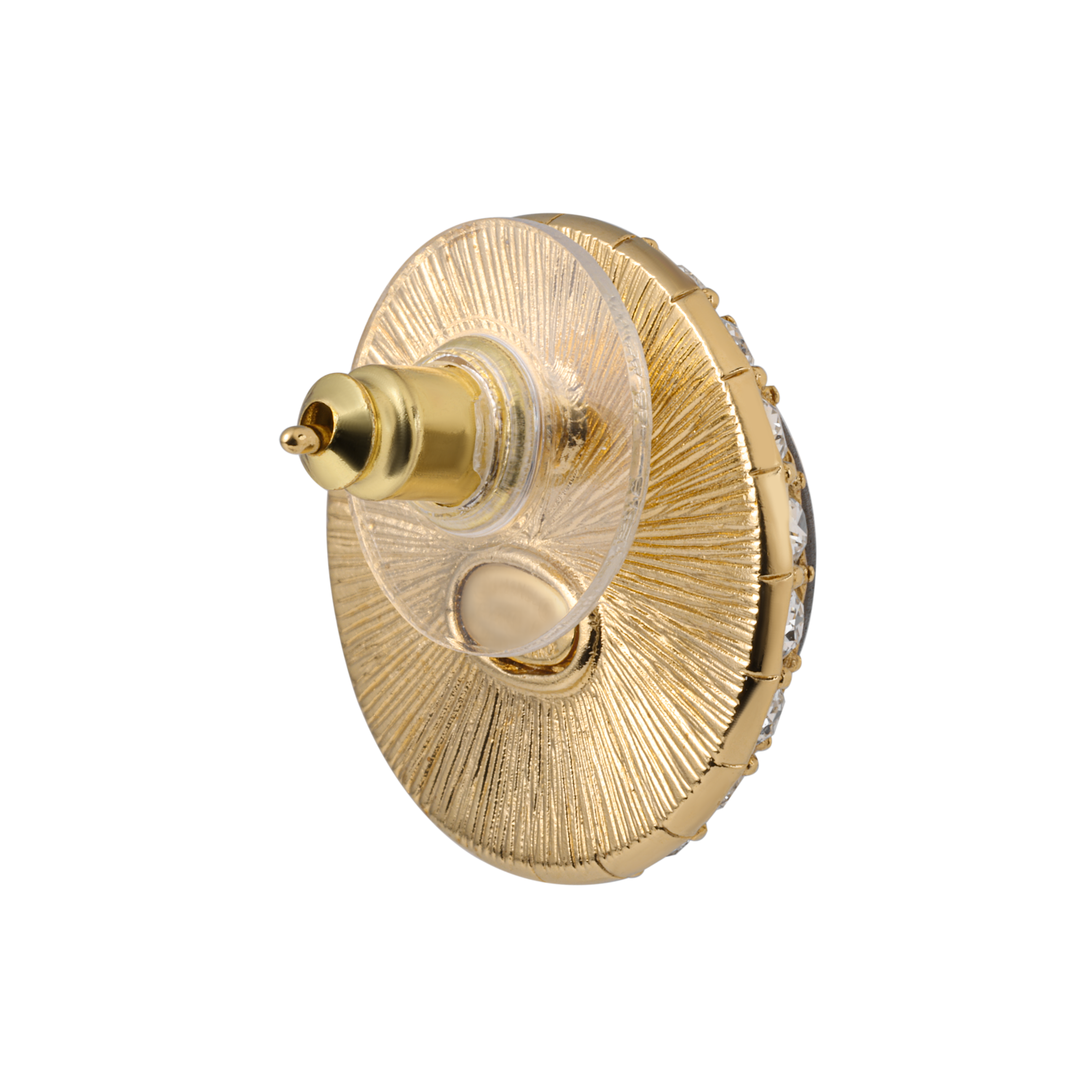 (Women) CHANEL Double C Logo Engraved Metal Earrings for Women - Black ABB123-B13520-NQ038 圖 5