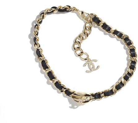 (Women) CHANEL Double C Logo Gold & Black Metal Necklace. ABA592-B10752-NN571 Order (Women) CHANEL Double C Logo Gold & Black Metal Necklace. ABA592-B10752-NN571