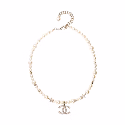 (Women) CHANEL Double C Logo Gold Metal Necklace for Women Gold ABB256-B13560-NQ105