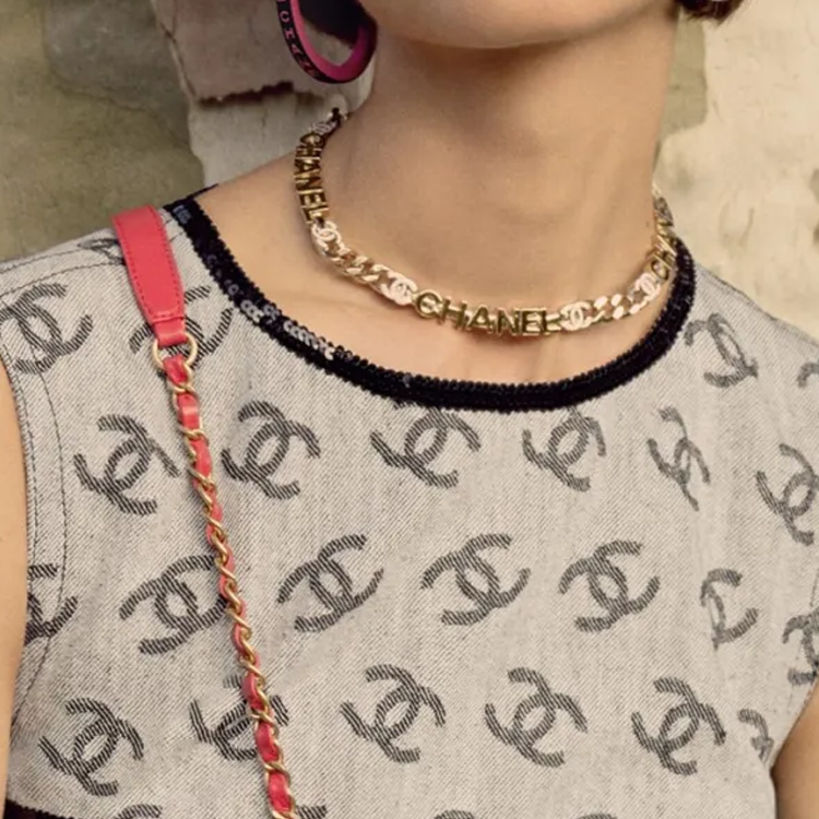 (Women) Chanel Double C Logo Gold Metal Necklace for Women. AB8230-B08046-NI030 圖 4
