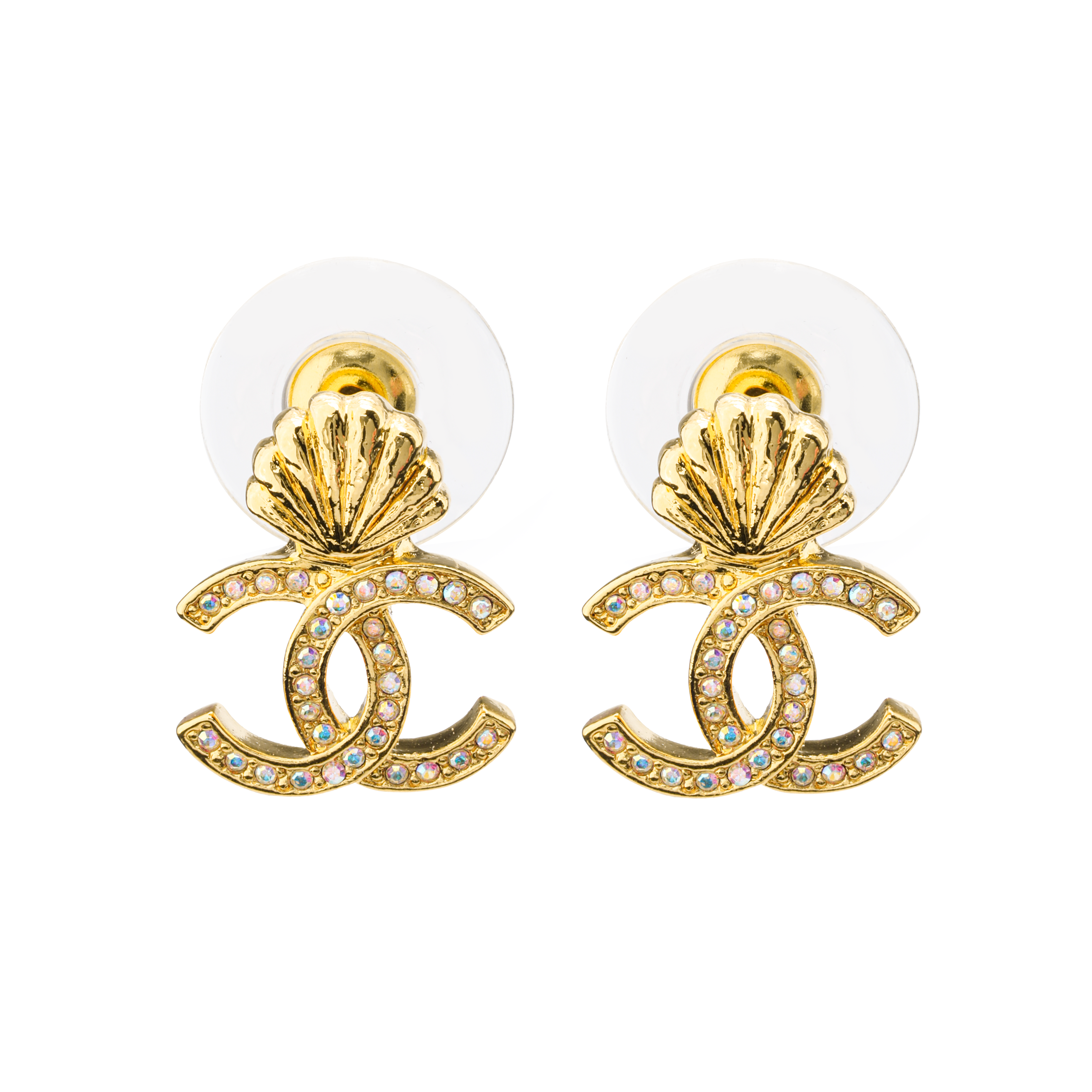 Order (Women) CHANEL Double C Logo Gold Shell Pattern Fashion Earrings for Women. ABA068B10032NM085