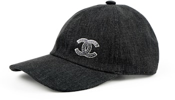 (Women) CHANEL Double C Logo Grey Cotton Baseball Cap for Women AA8087-B07869-94305 (Women) CHANEL Double C Logo Grey Cotton Baseball Cap for Women AA8087-B07869-94305