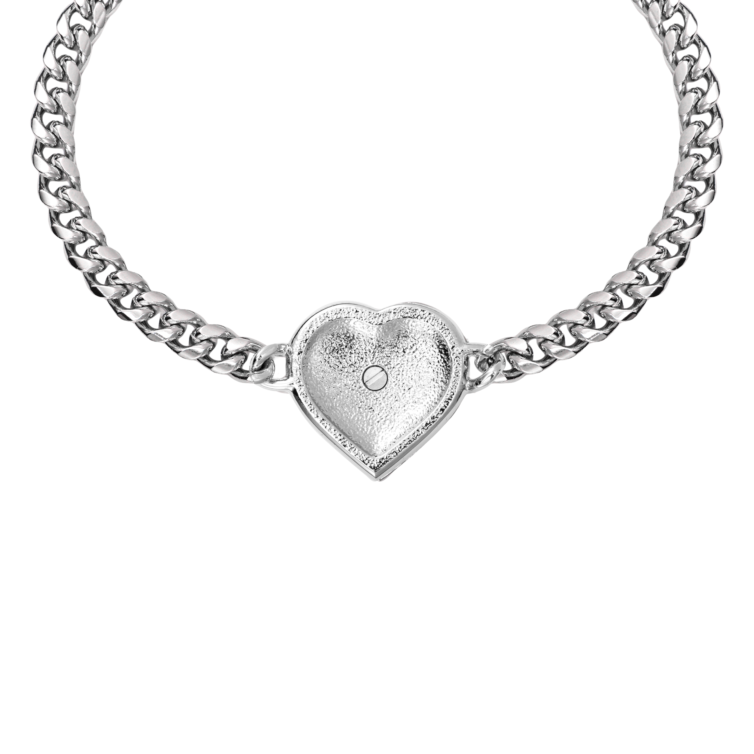 (Women) CHANEL Double C Logo Heart Alloy Rhinestone Bracelet Silver for Women. ABB621-B14142-NR575 圖 4