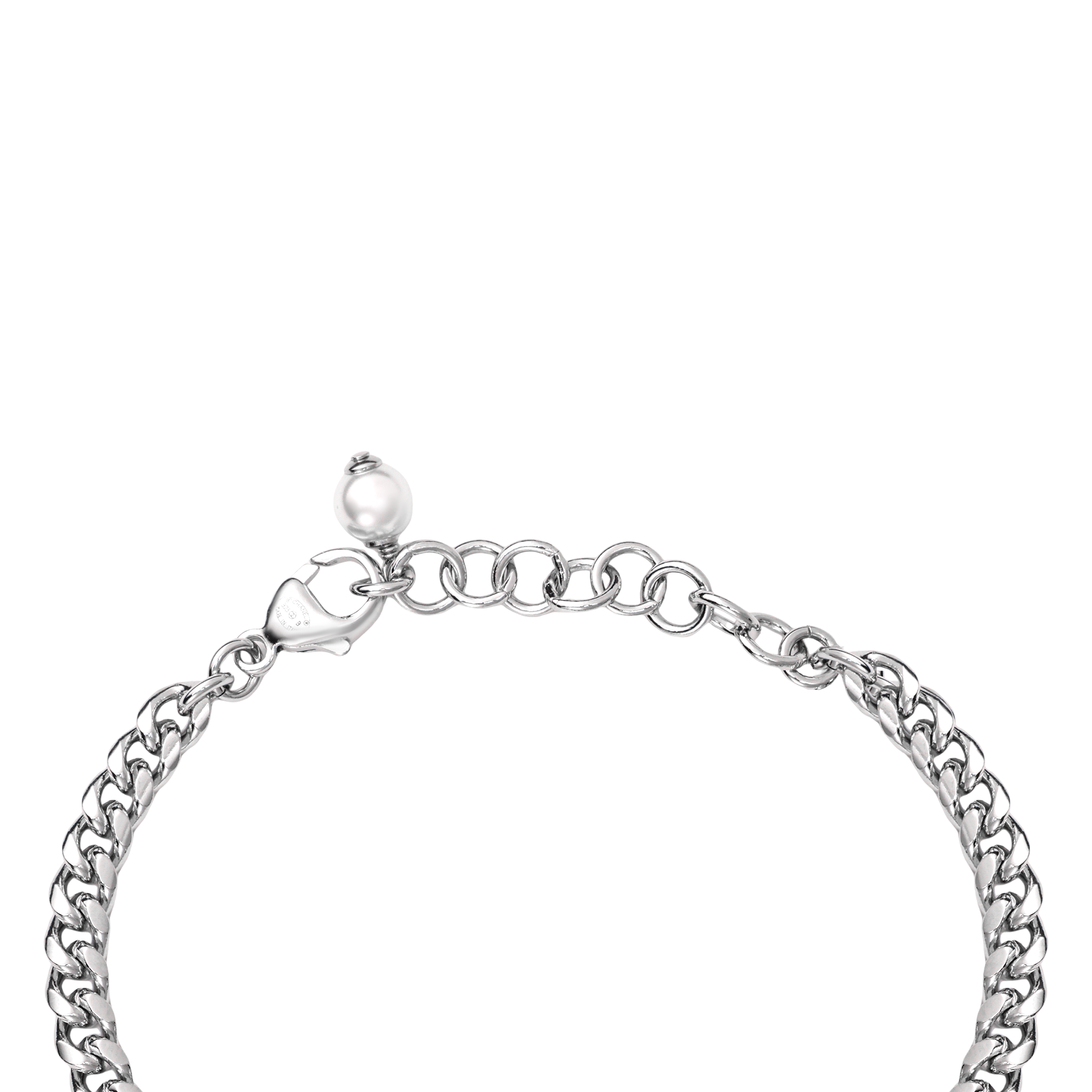 (Women) CHANEL Double C Logo Heart Alloy Rhinestone Bracelet Silver for Women. ABB621-B14142-NR575 圖 5