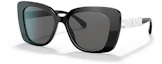 Buy (Women) CHANEL Double C Logo Irregular Acetate Sunglasses for Women - Black. 0CH5422B 1026 S4 530