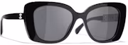 Purchase (Women) CHANEL Double C Logo Irregular Acetate Sunglasses for Women - Black. 0CH5422B 1026 S4 530