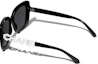 Details for (Women) CHANEL Double C Logo Irregular Acetate Sunglasses for Women - Black. 0CH5422B 1026 S4 530