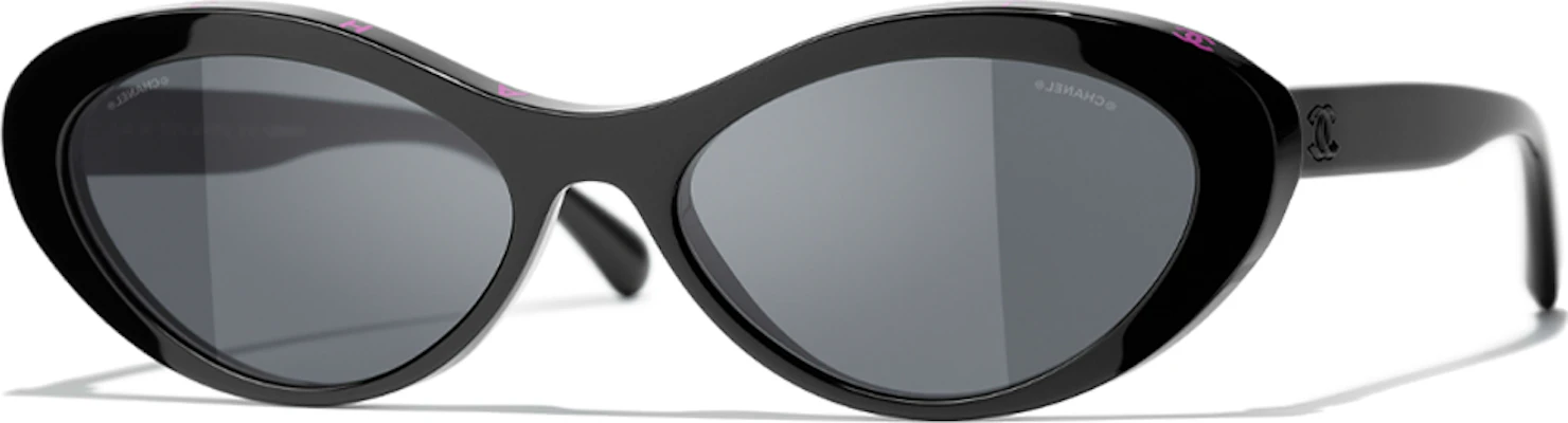 (Women) CHANEL Double C Logo Irregular Black Sunglasses for Women. CH5416A-1711S4 Order (Women) CHANEL Double C Logo Irregular Black Sunglasses for Women. CH5416A-1711S4