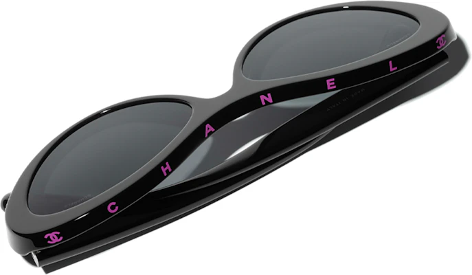 (Women) CHANEL Double C Logo Irregular Black Sunglasses for Women. CH5416A-1711S4 Details for (Women) CHANEL Double C Logo Irregular Black Sunglasses for Women. CH5416A-1711S4