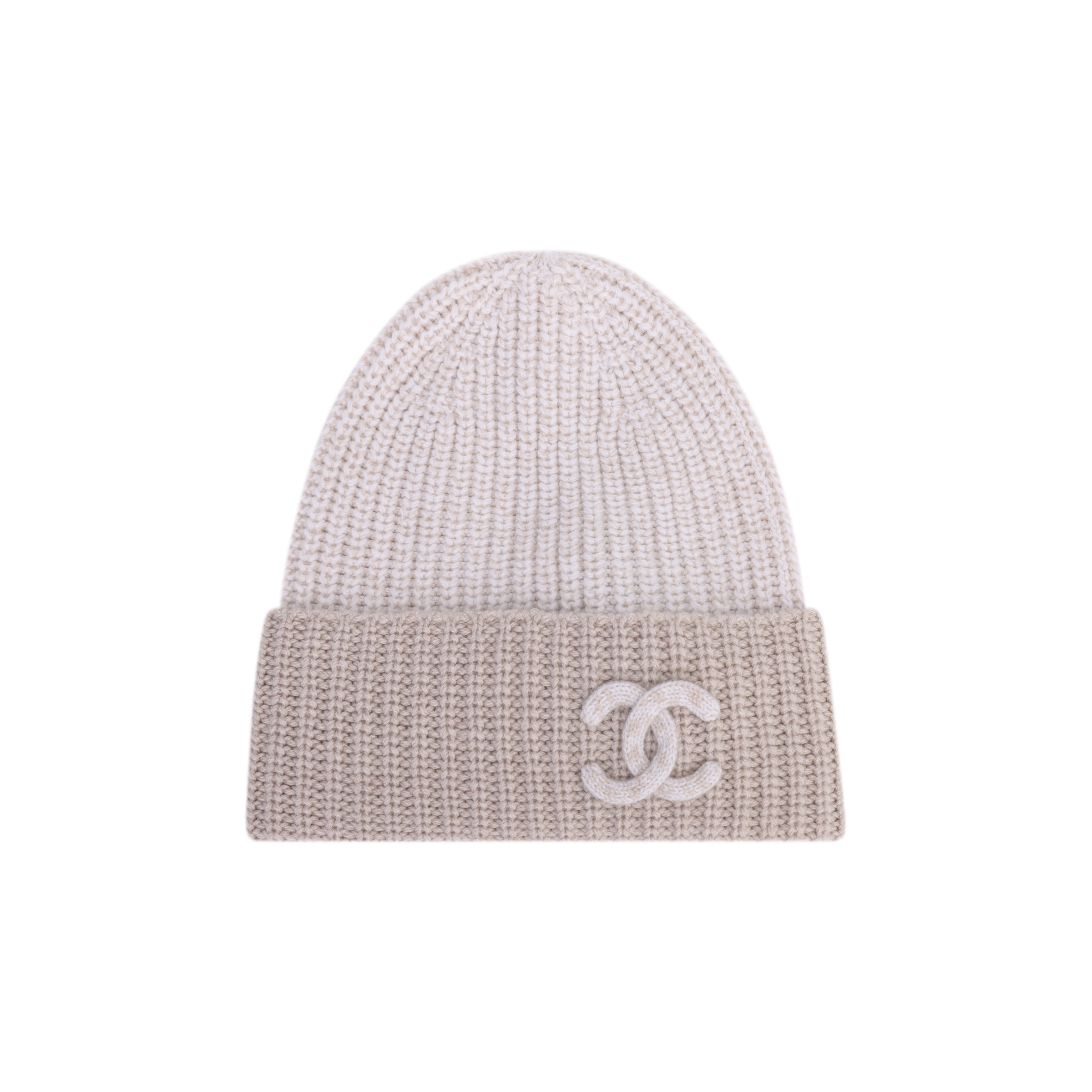 (Women) CHANEL Double C Logo Knitted Beanie Women’s Brown. AAA148-B16971-NZ055