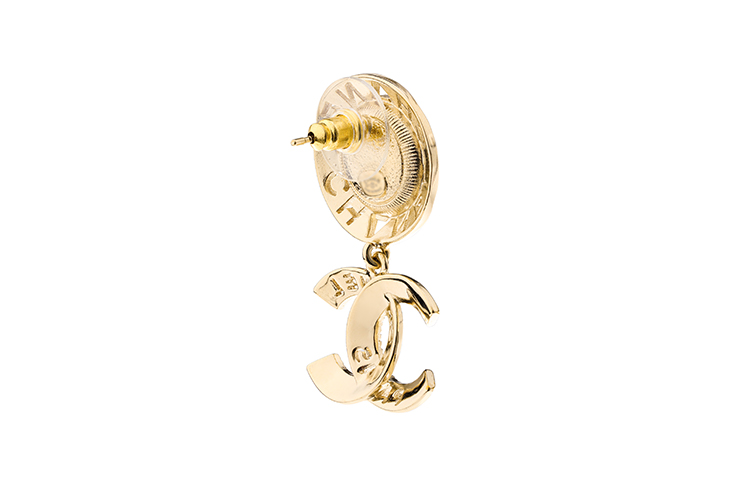 (Women) CHANEL Double C Metal Earrings Gold AB7245-B07015-NF923 圖 4