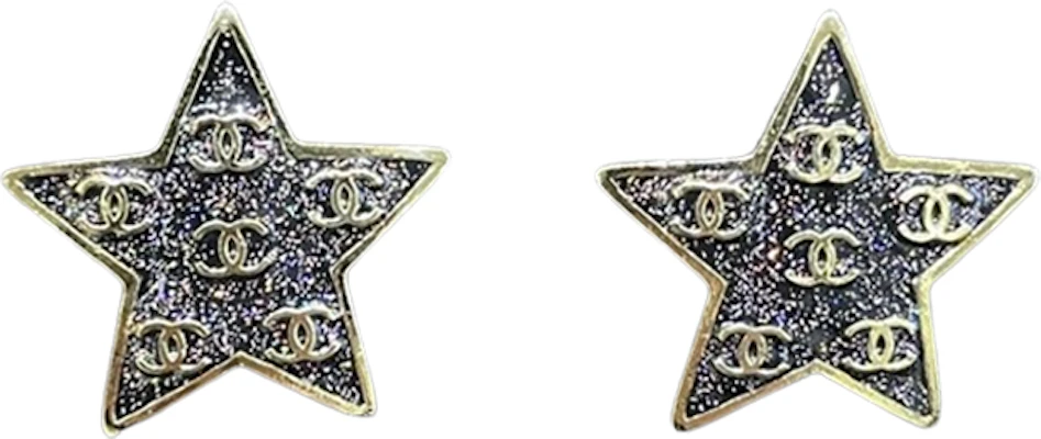 (W) CHANEL 雙C金屬標誌金黑星星耳環 女士 金/黑色 ABC698-B15371-NU451 Buy (W) CHANEL 雙C金屬標誌金黑星星耳環 女士 金/黑色 ABC698-B15371-NU451