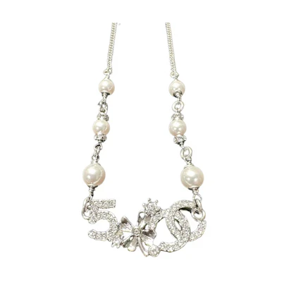 (Women) CHANEL Double C Numeric Pendant Stainless Steel Necklace for Women. ABA421-B10535-NN148