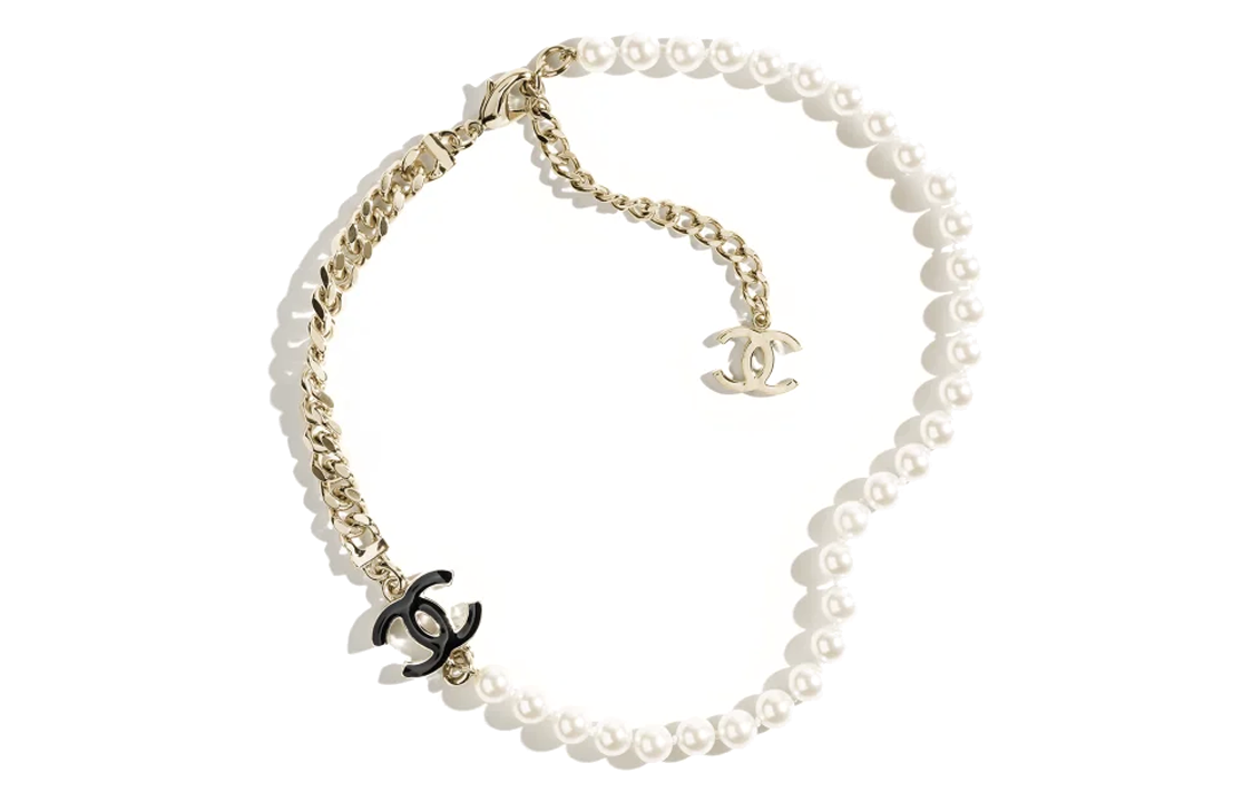 (Women) Chanel Double C Pearl Chain Necklace Beige  Spring/Summer 2024 Collection. ABC873-B15989-NW562 圖 2