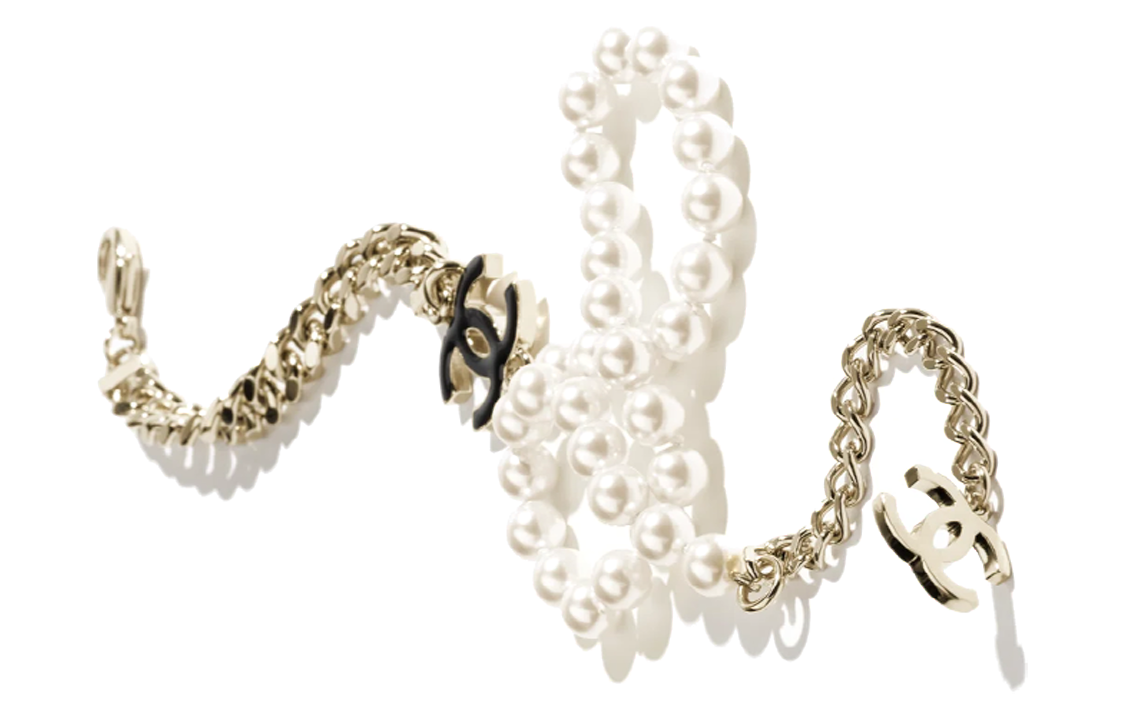 (Women) Chanel Double C Pearl Chain Necklace Beige  Spring/Summer 2024 Collection. ABC873-B15989-NW562 圖 4