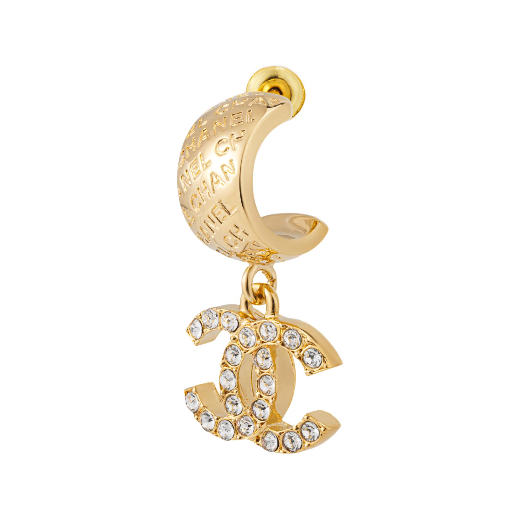 (Women) CHANEL Double C Pearl Earrings for Women in Gold and Crystal. ABD031-B16170-NW438 圖 5