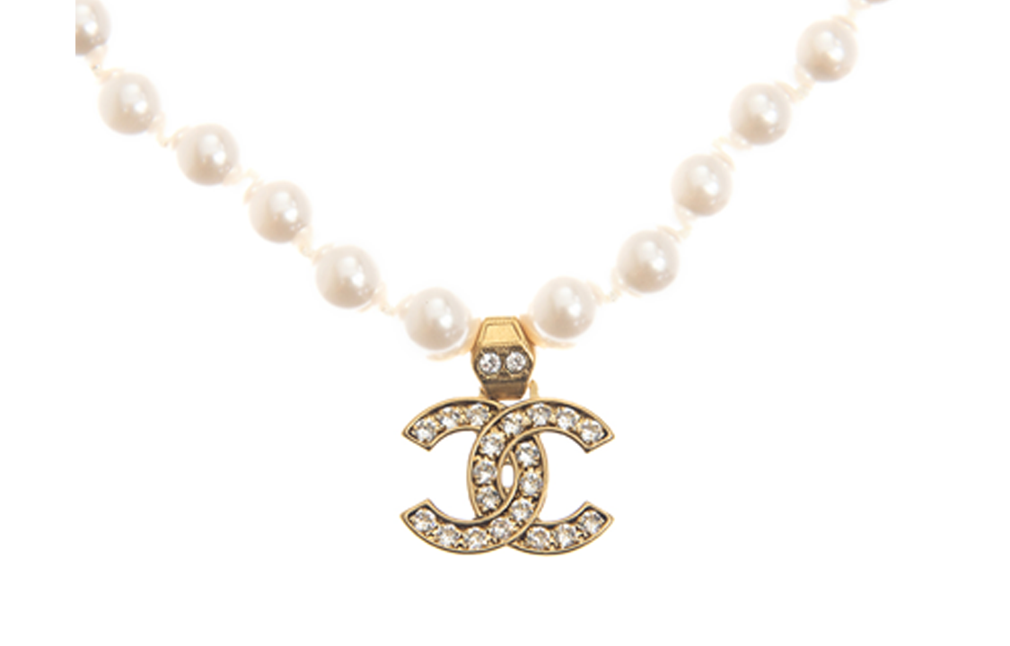 (Women) CHANEL Double C Pearl Metal Logo Necklace for Women. AB5662-B04975-NB294 圖 2