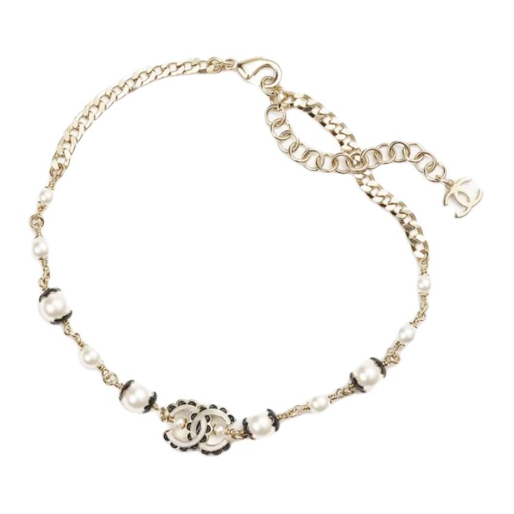 (Women) CHANEL Double C Pendant Imitation Pearl Necklace for Women - Multicolor ABE157 B18072 NZT73 圖 2