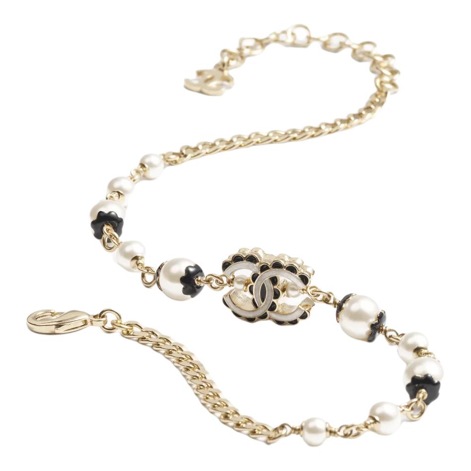 (Women) CHANEL Double C Pendant Imitation Pearl Necklace for Women - Multicolor ABE157 B18072 NZT73 圖 3