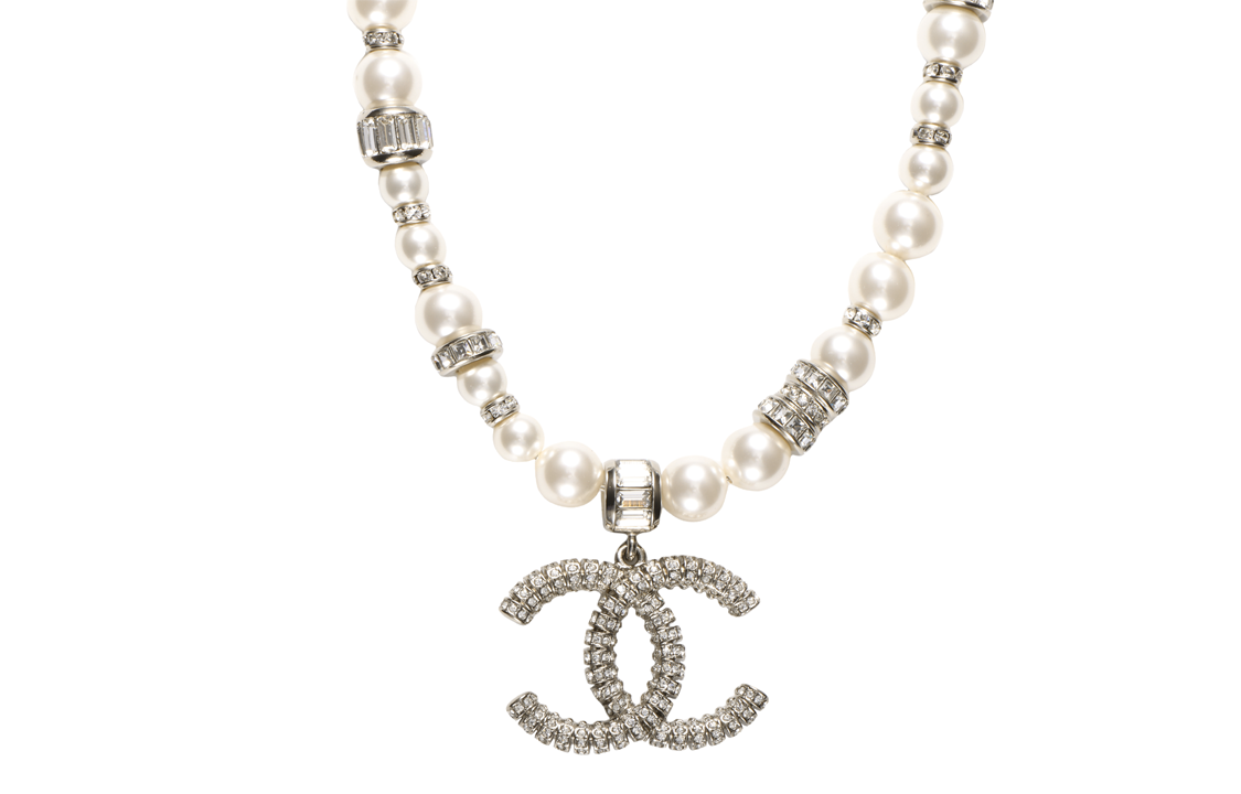 Lookbook (W) CHANEL 雙C吊墜金屬項鍊 女款 - 銀色 ABA350-B10498-NN046