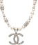 Lookbook (Women) CHANEL Double C Pendant Metal Necklace for Women - Silver. ABA350-B10498-NN046
