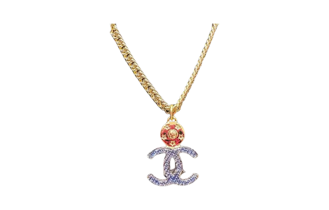 (Women) CHANEL Double C Pendant Necklace Pink for Women. ABC718-B15375-NU456 圖 2
