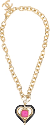 (Women) CHANEL Double C Red Heart Gold Necklace for Women AB9839-B09819-NL653 Order (Women) CHANEL Double C Red Heart Gold Necklace for Women AB9839-B09819-NL653