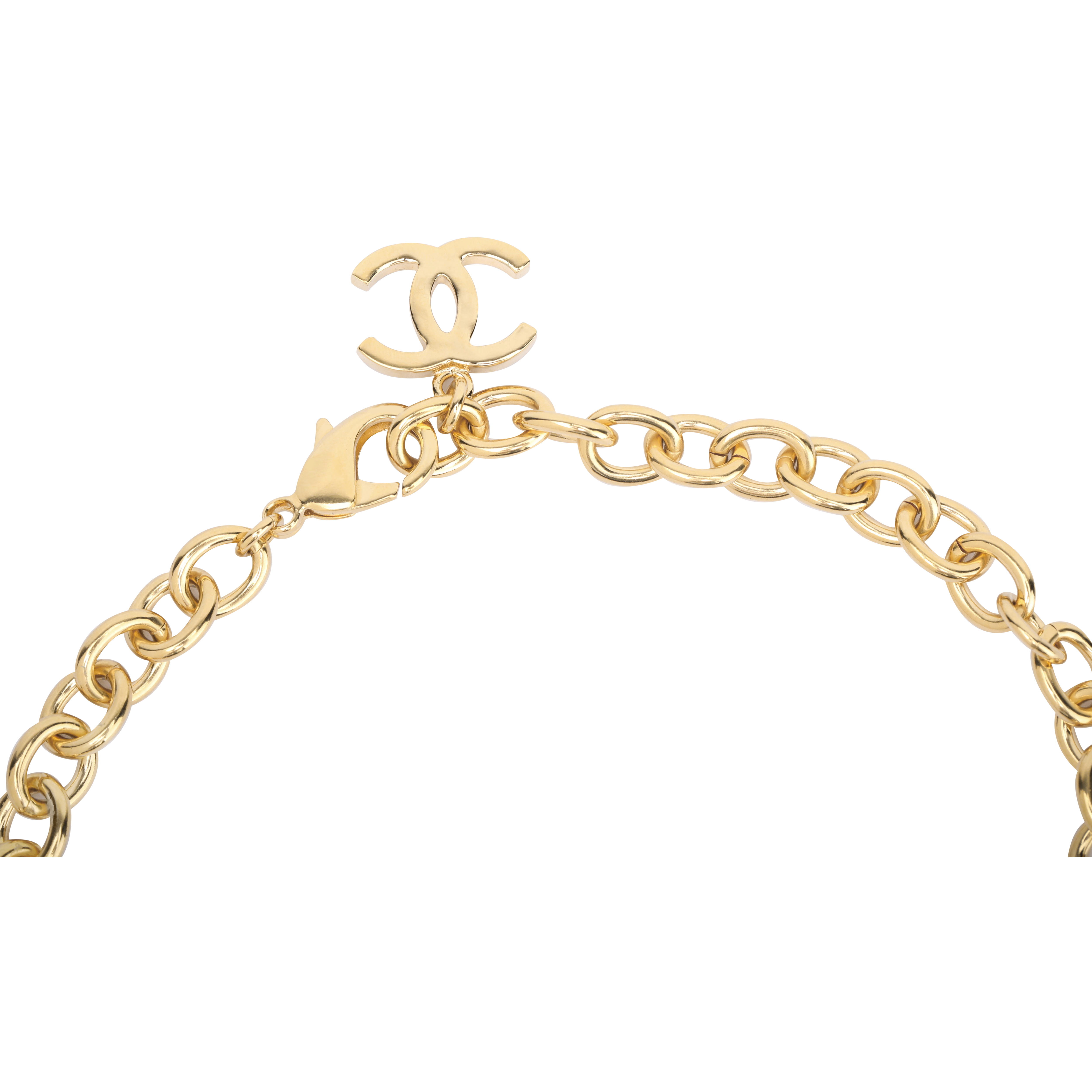 Shop (Women) CHANEL Double C Red Heart Gold Necklace for Women AB9839-B09819-NL653