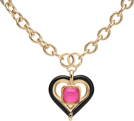 (Women) CHANEL Double C Red Heart Gold Necklace for Women AB9839-B09819-NL653 Purchase (Women) CHANEL Double C Red Heart Gold Necklace for Women AB9839-B09819-NL653