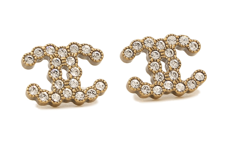 (Women) CHANEL Double C Rhinestone Earrings . AB3919-B02994-N6909 圖 3