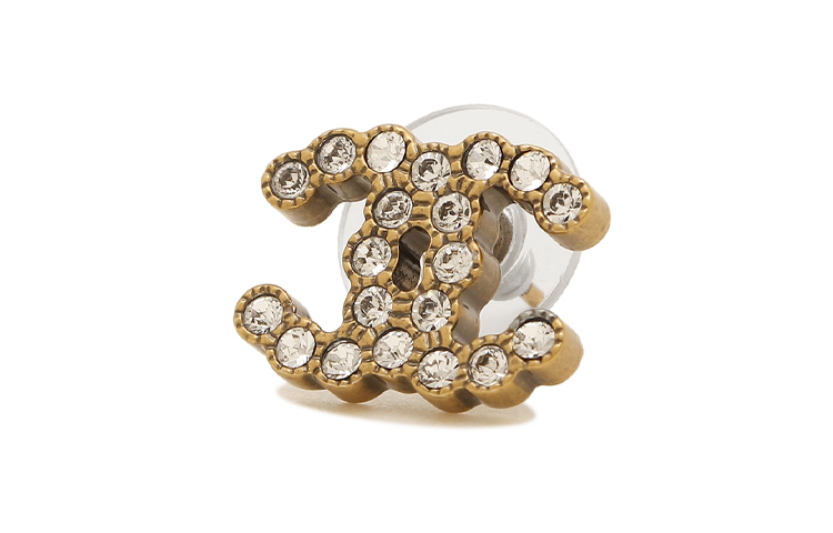 (Women) CHANEL Double C Rhinestone Earrings . AB3919-B02994-N6909 圖 4