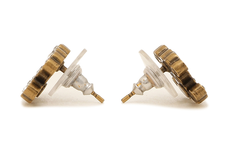 (Women) CHANEL Double C Rhinestone Earrings . AB3919-B02994-N6909 圖 5