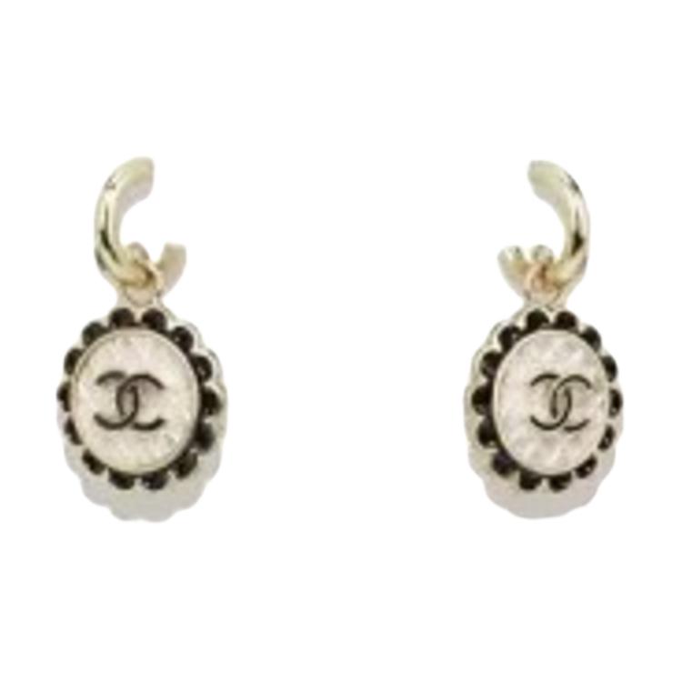 (Women) CHANEL Double C Round Earrings for Women - Multicolor Design. AB-24B-0012