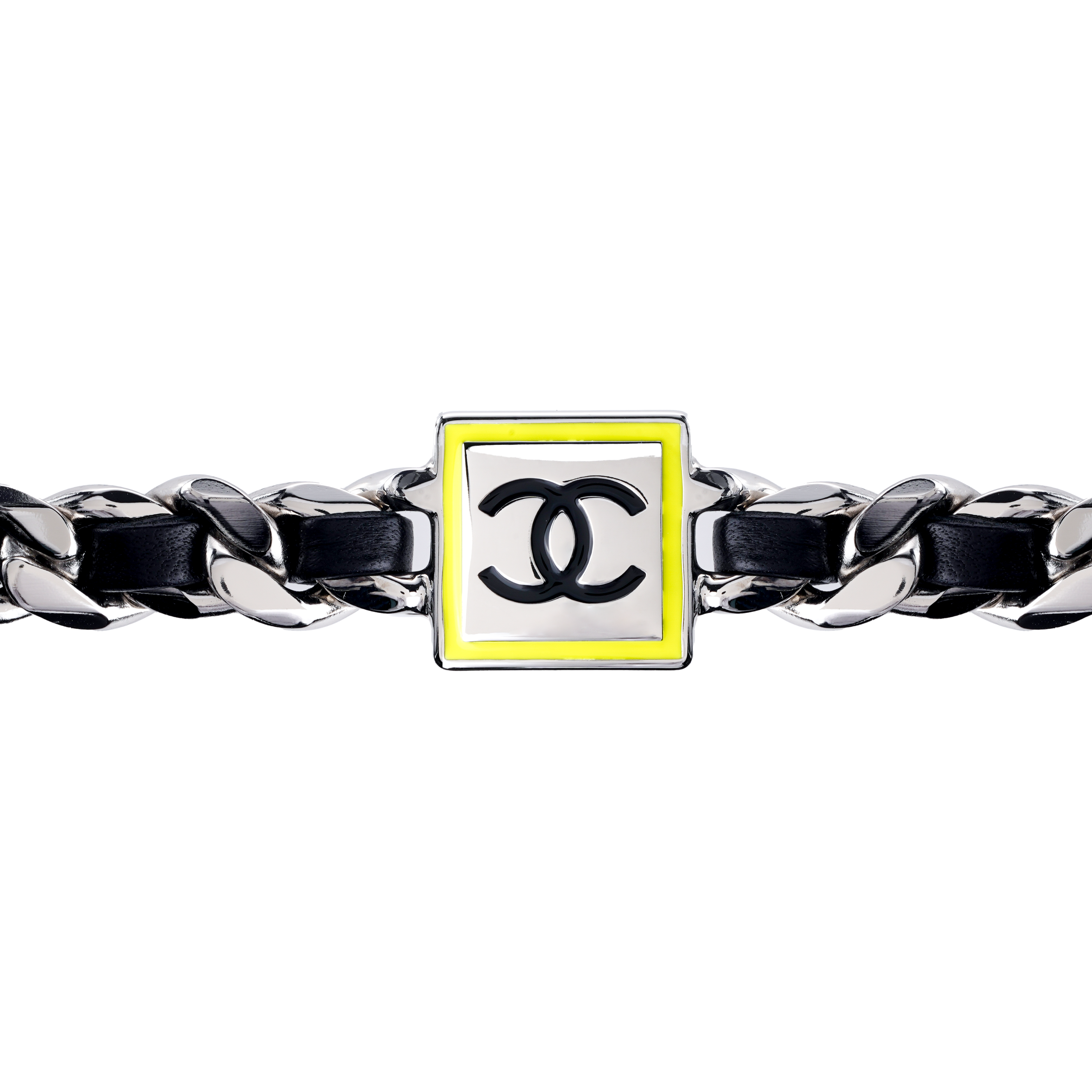 (Women) CHANEL Double C Silver Choker Necklace with Lambskin for Women. AB6771-B06482-NE778 圖 3