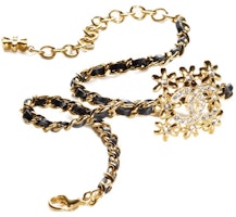 (Women) Chanel Double C Square Pendant Floral Rhinestone Necklace Gold for Women. ABB326-B13558-NQ115 (Women) Chanel Double C Square Pendant Floral Rhinestone Necklace Gold for Women. ABB326-B13558-NQ115