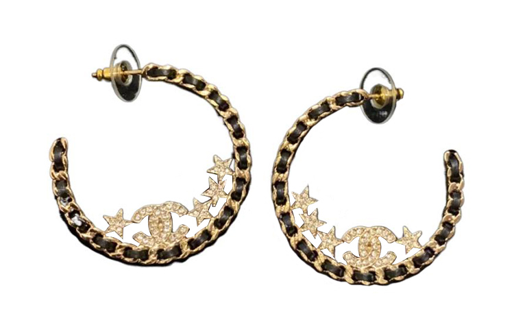 (Women) CHANEL Double C Star Metal Earrings for Women. AB9824B09817NL525