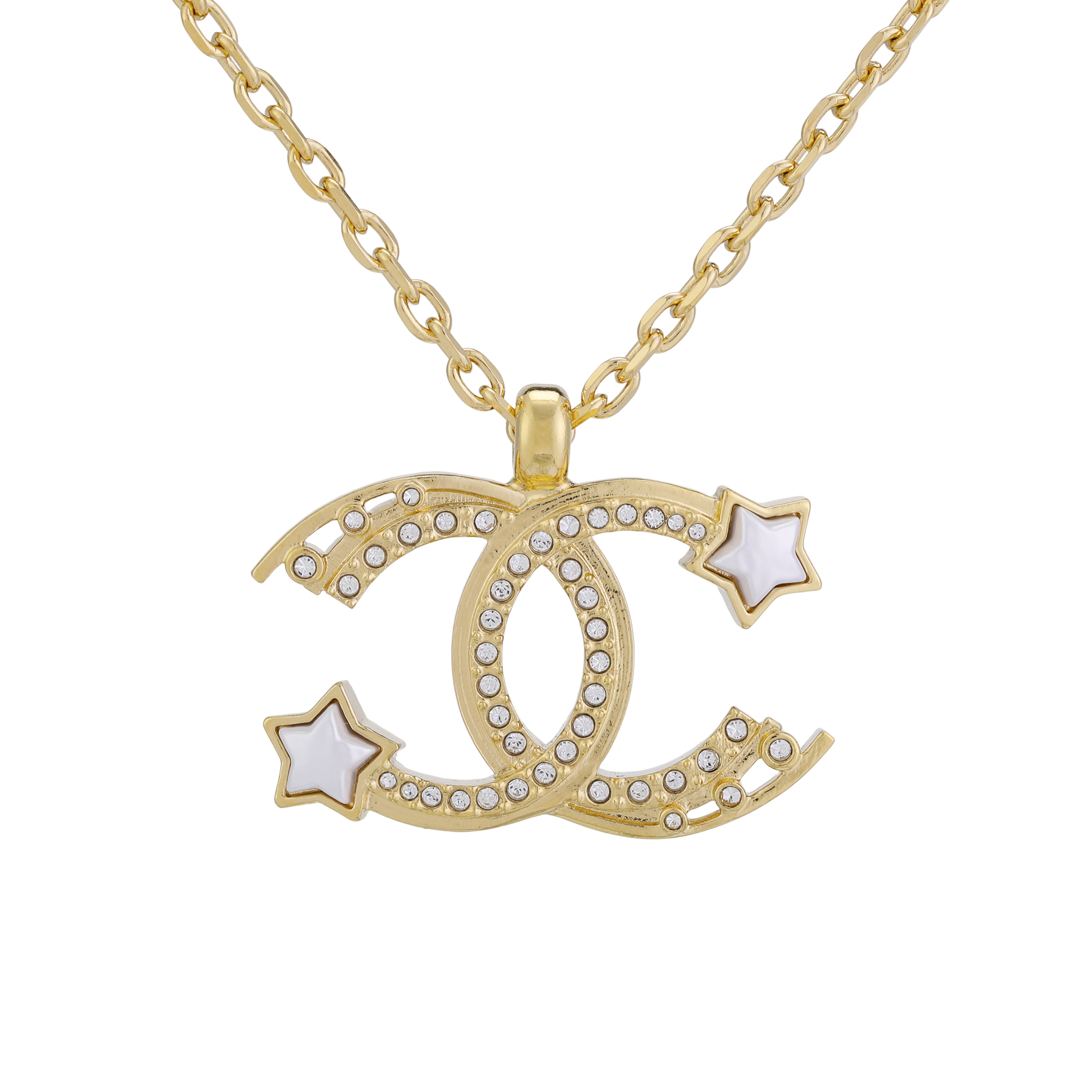 (Women) CHANEL Double C Star Necklace  Gold. ABC473-B15459-NU624