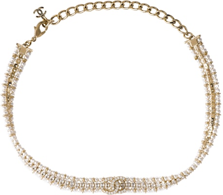 (Women) CHANEL Double C Trendy Metal Necklace for Women - White. AB9734-B09591-NL114 Buy (Women) CHANEL Double C Trendy Metal Necklace for Women - White. AB9734-B09591-NL114
