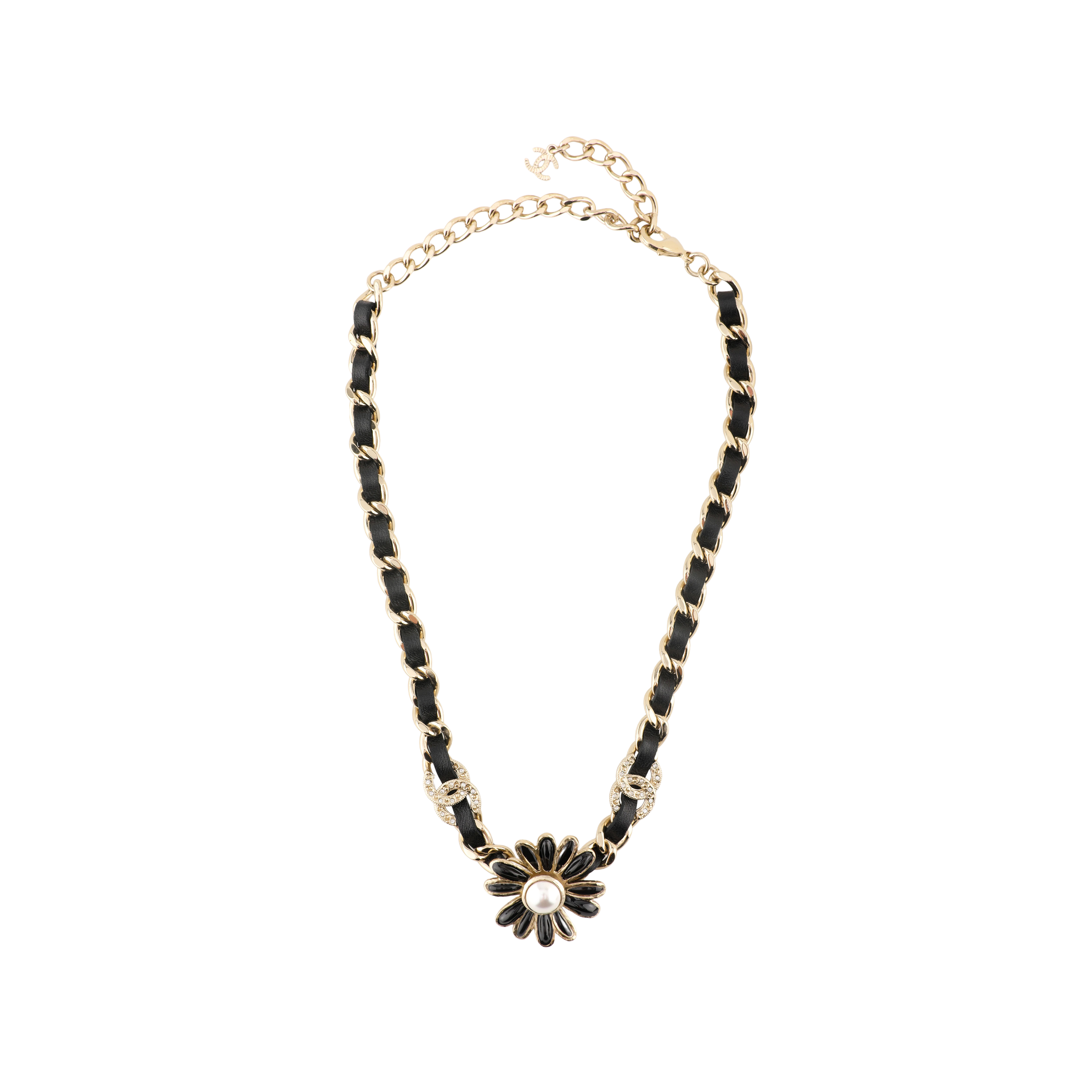 Shop (Women) CHANEL Elegant Black/Gold Necklace for Women - Stylish and Versatile. AB9664-B09625-NL179