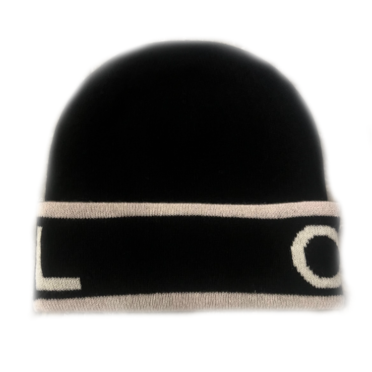 Lookbook (W) Chanel Topi Rajut Logo Hitam Elegan Wanita. AAA142-B16966-NZ039