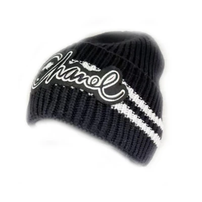 (Women) Chanel Elegant Crochet Hat with Logo in Black for Women. AAA410-B17819-NZL88