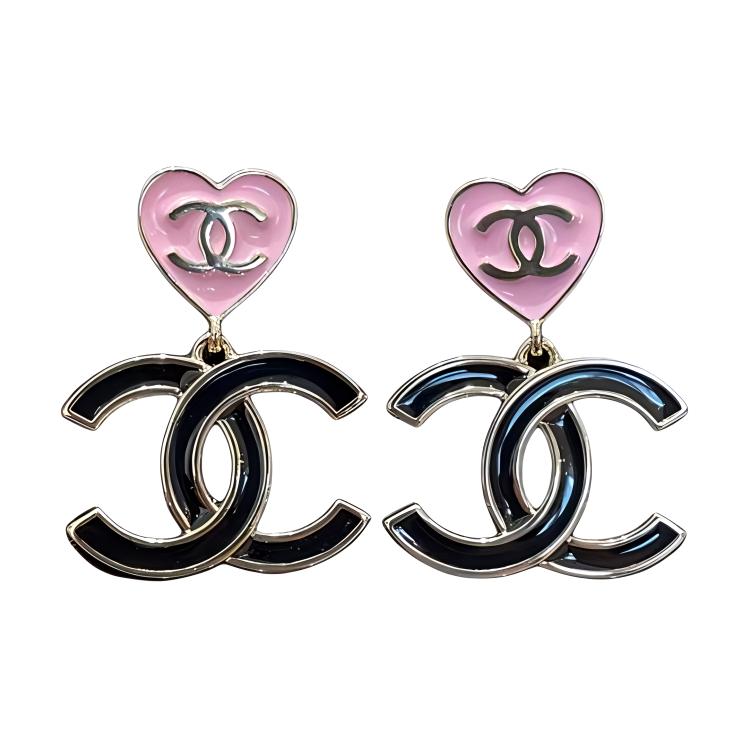 (Women) CHANEL Elegant Double C 3D Metal Earrings  - Black ABE035-B17342-NZC37