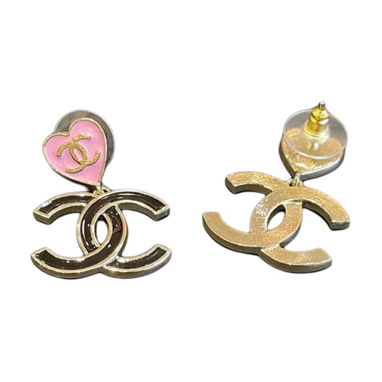 Lookbook (Women) CHANEL Elegant Double C 3D Metal Earrings  - Black ABE035-B17342-NZC37