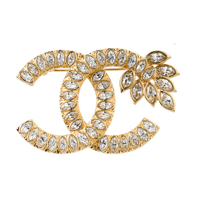 (Women) CHANEL Elegant Double C Leaf & Wheat Brooch AB9478-B09321-NK602