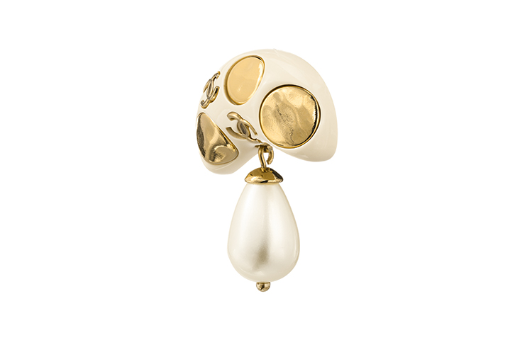 (Women) CHANEL Elegant Double C Mushroom Earrings for Women - Gold. AB9743-B09634-NL183 圖 3