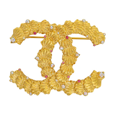 (Women) CHANEL Elegant Gold Brooch for Women. aba057b10032nm082