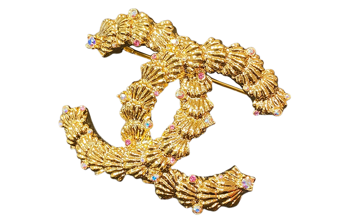 Order (W) シャネル エレガント ゴールド ブローチ レディース用 aba057b10032nm082